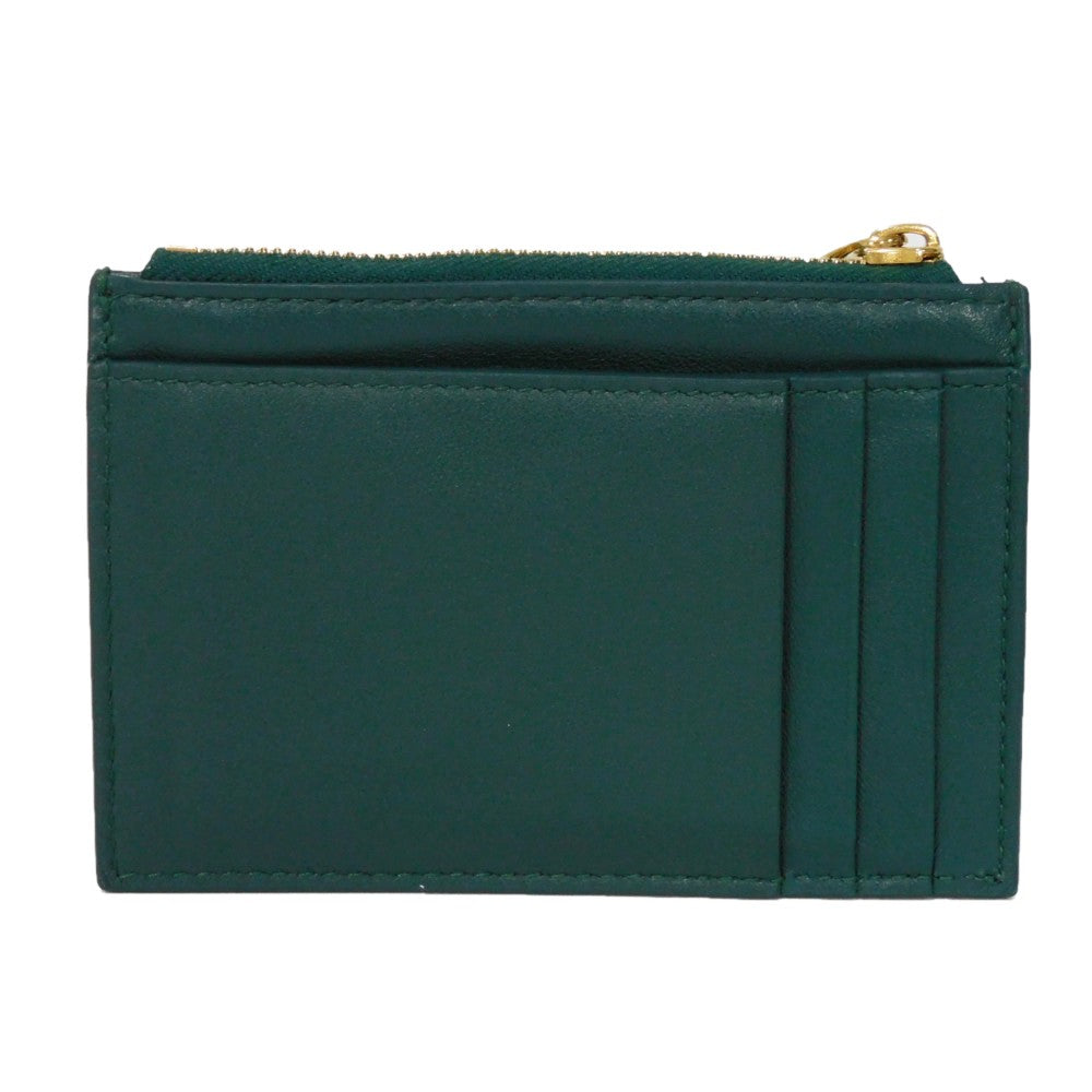Bottegaveneta Coin Case 765460 Vcqc4 3049 Lambskin X Calfskin Emerald Green Current Rfid Ic Chip