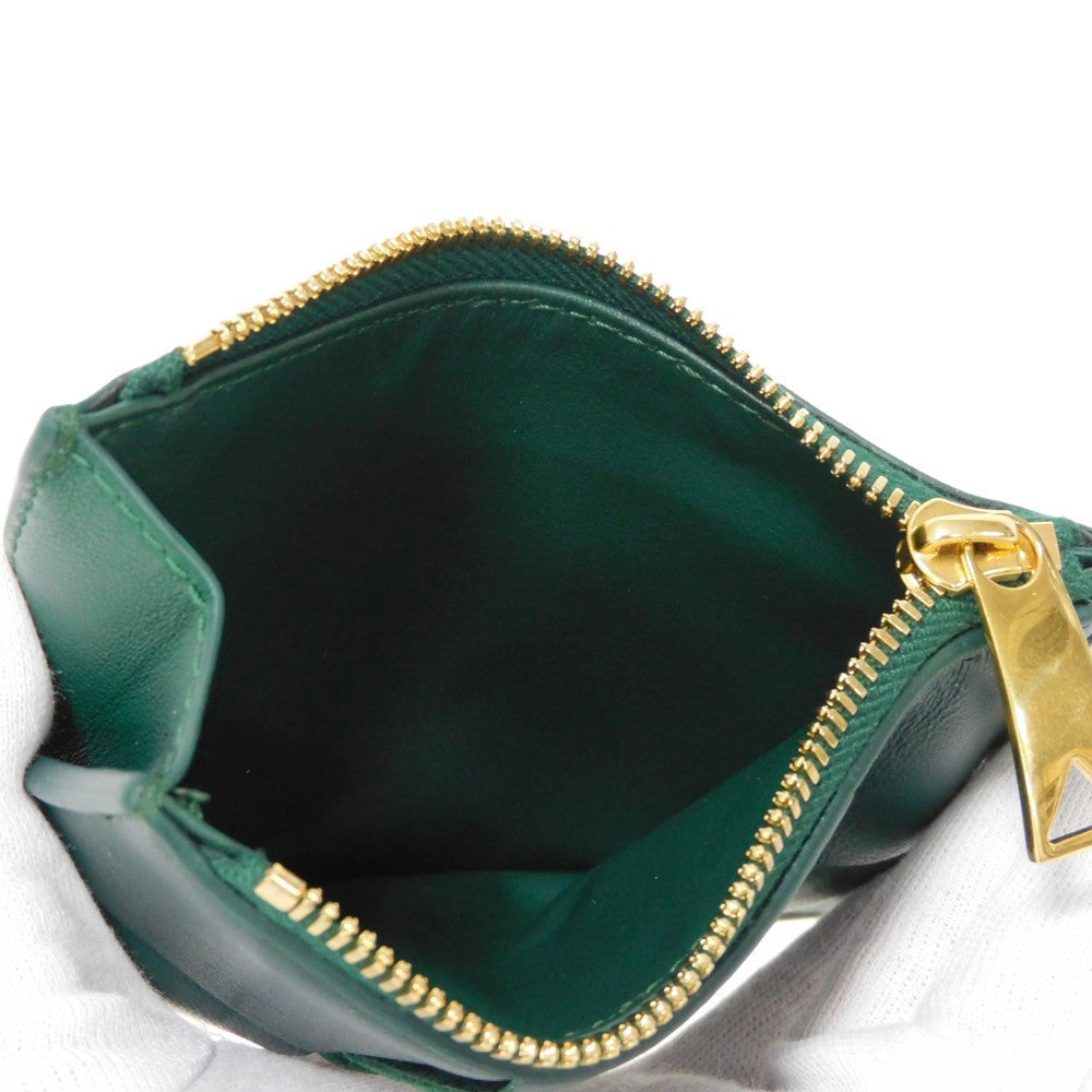 Bottegaveneta Coin Case 765460 Vcqc4 3049 Lambskin X Calfskin Emerald Green Current Rfid Ic Chip