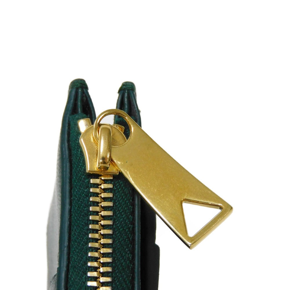 Bottegaveneta Coin Case 765460 Vcqc4 3049 Lambskin X Calfskin Emerald Green Current Rfid Ic Chip