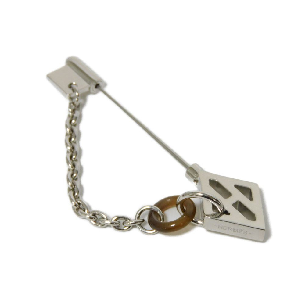 Hermes Brooch H100021Fp00 Buffalo Horn Natural Clef Des Champs Cl H Pin Brooch