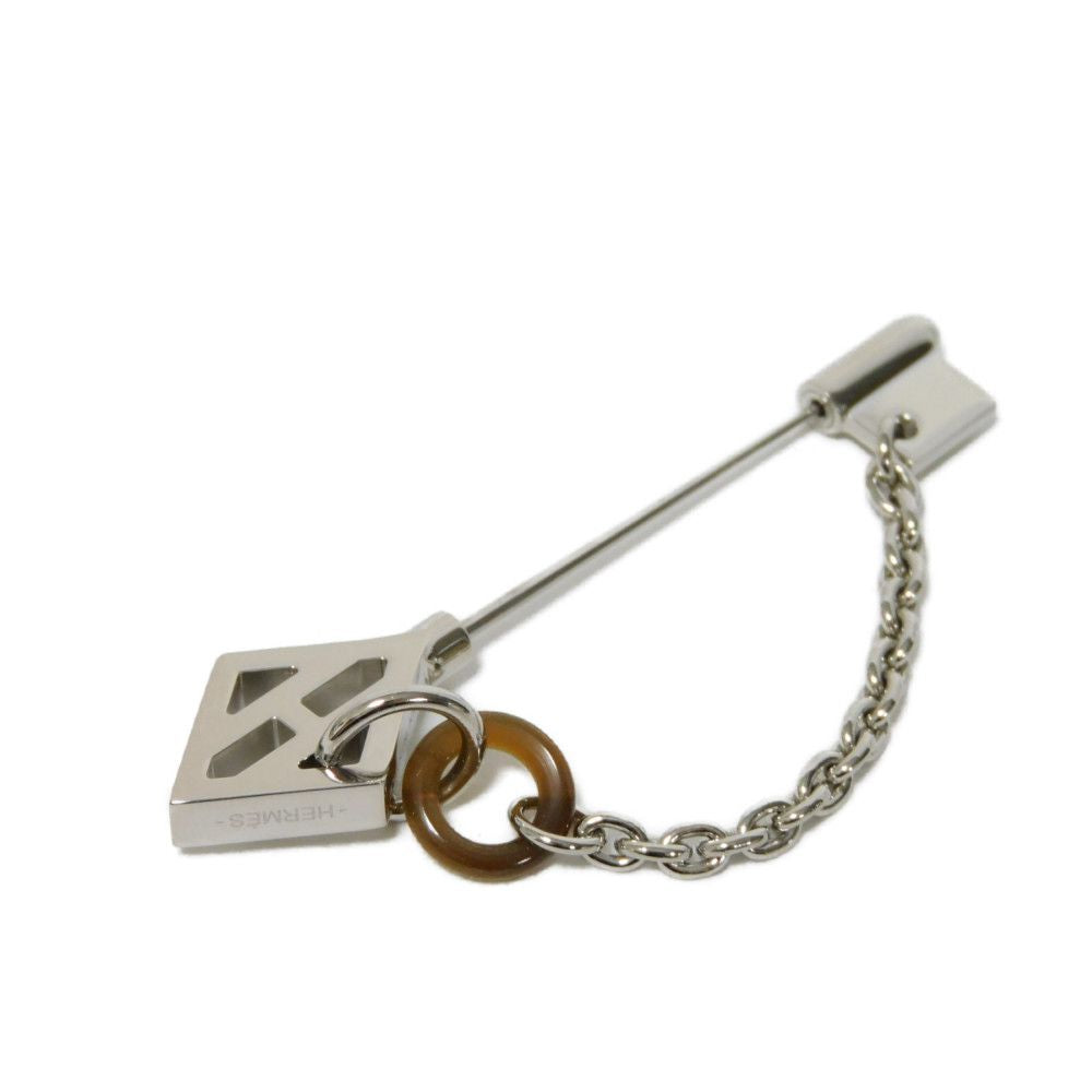Hermes Brooch H100021Fp00 Buffalo Horn Natural Clef Des Champs Cl H Pin Brooch