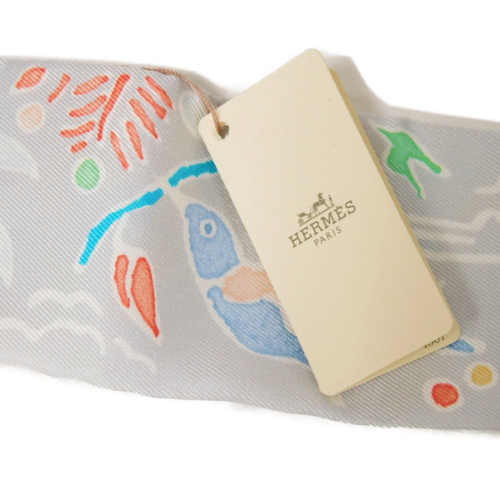 Hermes Scarf Silk Grease Pearl Spring Island Twilly