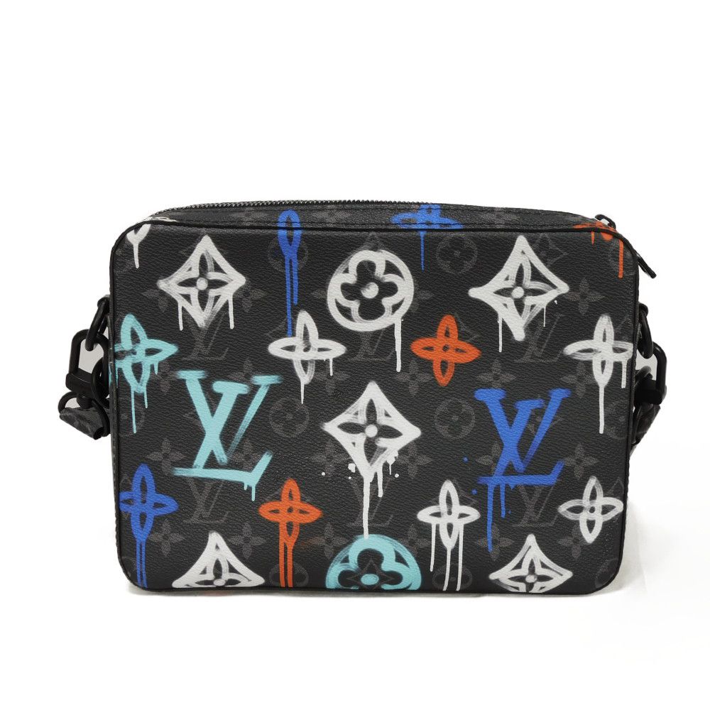 Louis Vuitton Shoulder Bag M21396 Monogram Eclipse Canvas Noir Monogram Eclipse Graffiti Trio