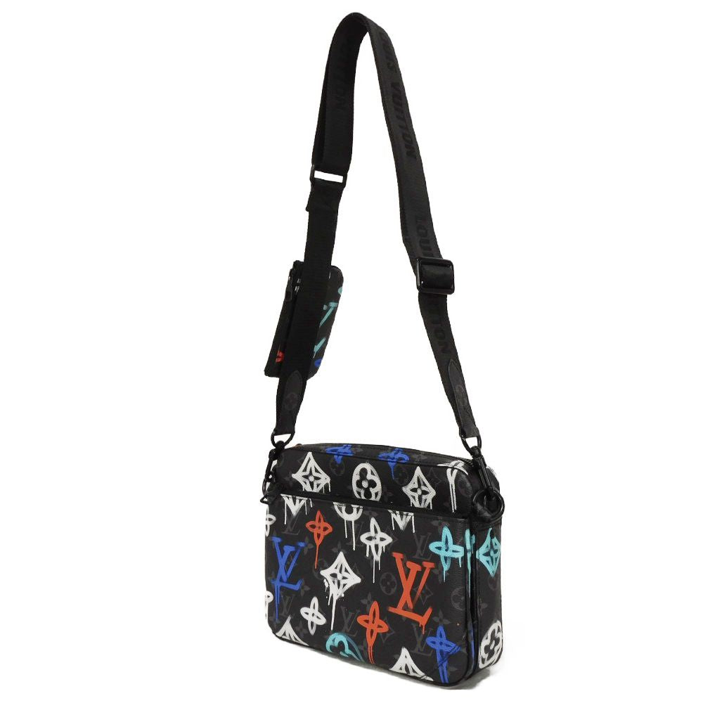 Louis Vuitton Shoulder Bag M21396 Monogram Eclipse Canvas Noir Monogram Eclipse Graffiti Trio