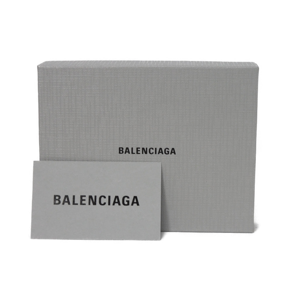 Balenciaga Coin Case 810902 2Abgg 1181 Smooth Scarf Skin Gray Current Unused New Logo Foil Stamping