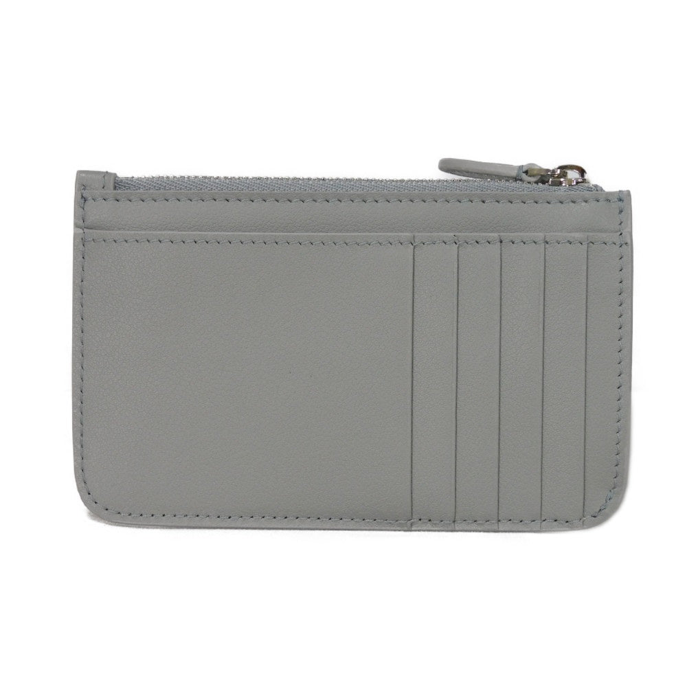 Balenciaga Coin Case 810902 2Abgg 1181 Smooth Scarf Skin Gray Current Unused New Logo Foil Stamping
