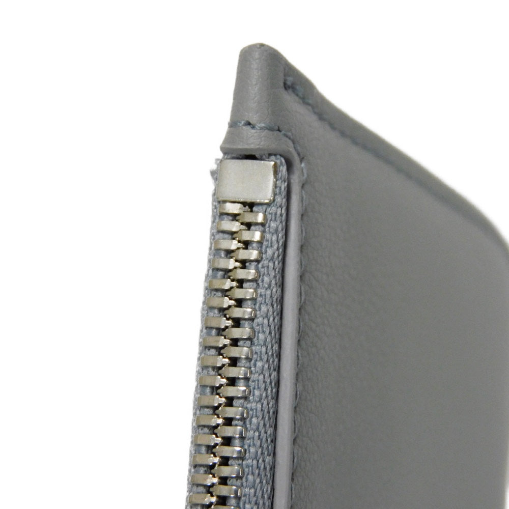 Balenciaga Coin Case 810902 2Abgg 1181 Smooth Scarf Skin Gray Current Unused New Logo Foil Stamping