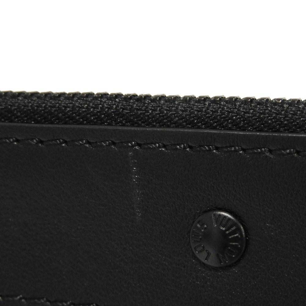 Louis Vuitton Clutch Bag M81570 Shadow Leather (Monogram Embossing) Noir Current Lv Logo Black