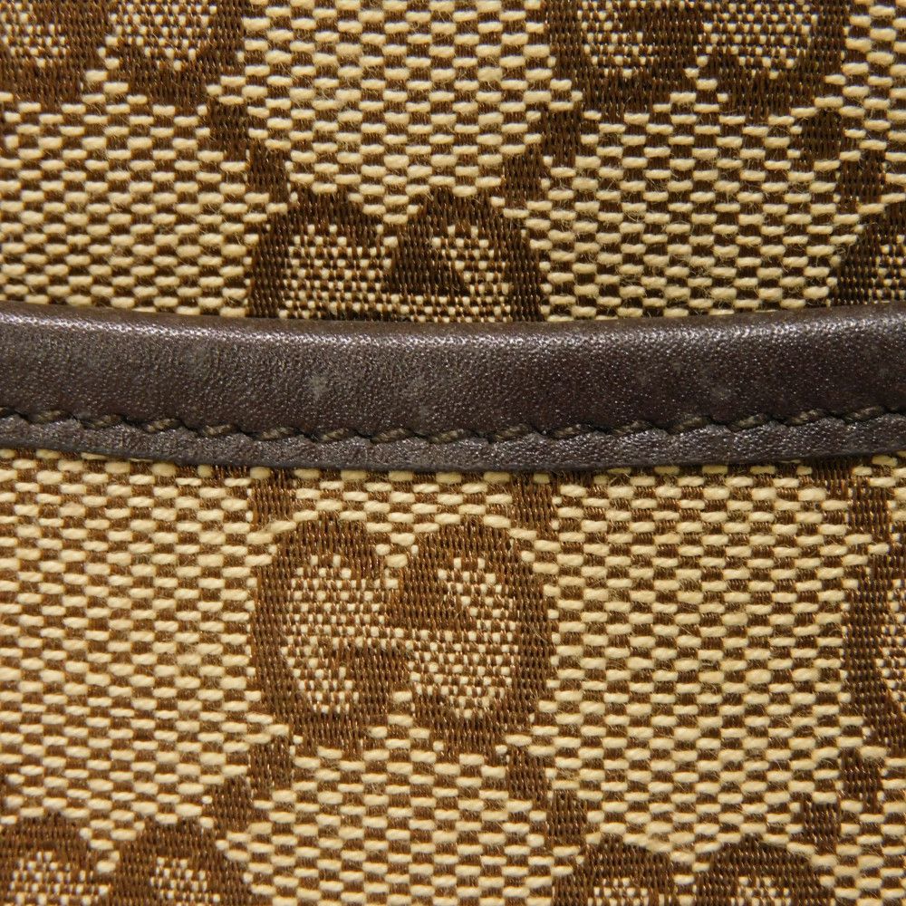 Gucci Shoulder Bag 145857 Gg Canvas X Calf Leather Beige Gg Canvas Perforated Leather Messenger Bag