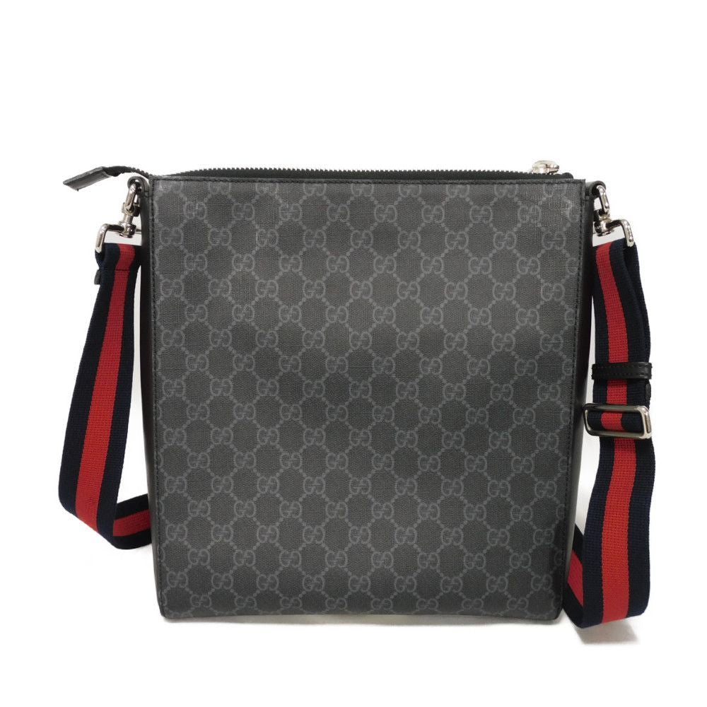 Gucci Shoulder Bag 474137 9F23N 8850 Gg Supreme Canvas (Polyurethane Processing) X Calfskin Leather