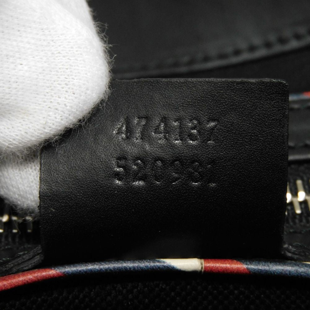 Gucci Shoulder Bag 474137 9F23N 8850 Gg Supreme Canvas (Polyurethane Processing) X Calfskin Leather