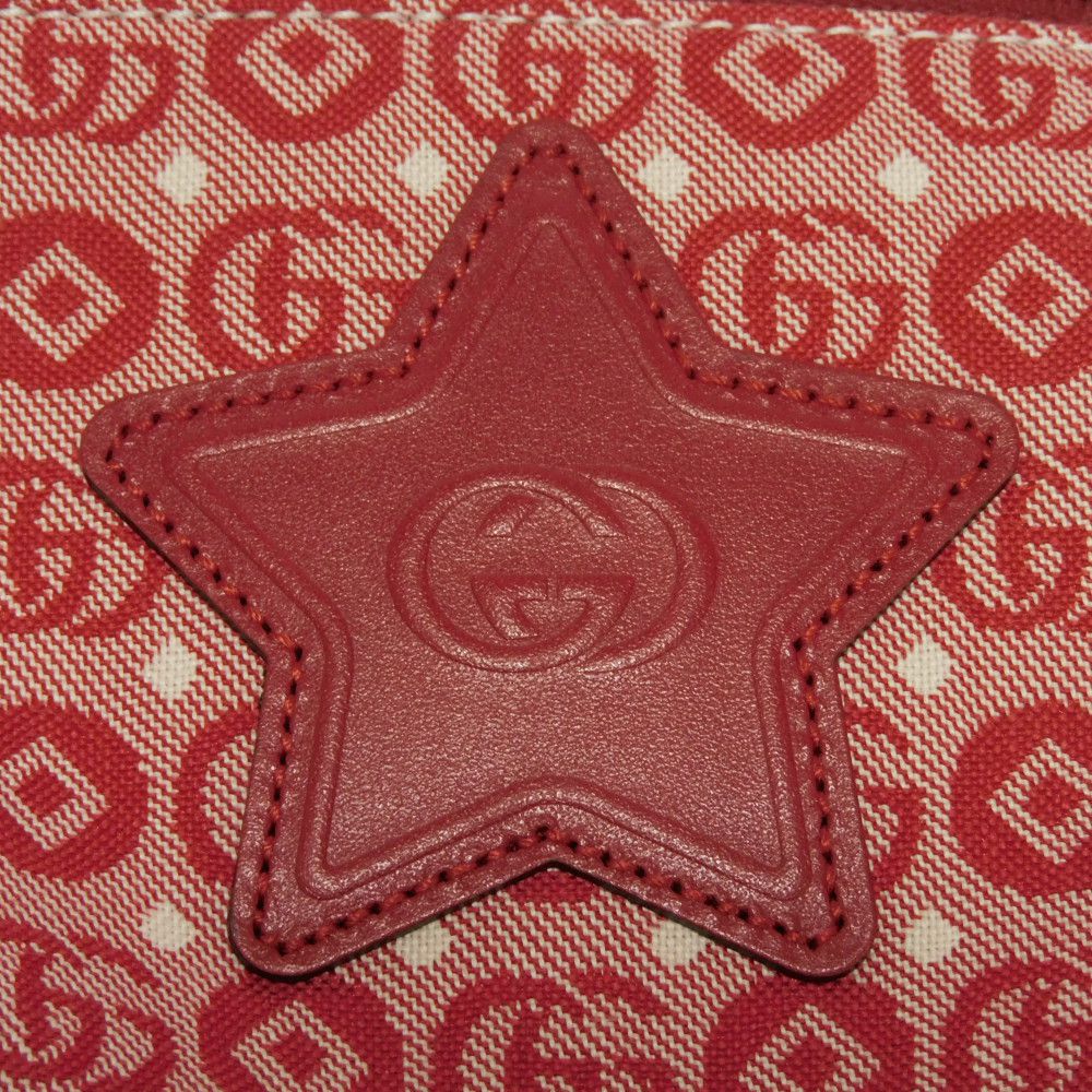 Gucci Sling Bag 502095 Fabbd 6479 Cotton Canvas X Calf Leather Red Gg Web Cotton Unused Chilled