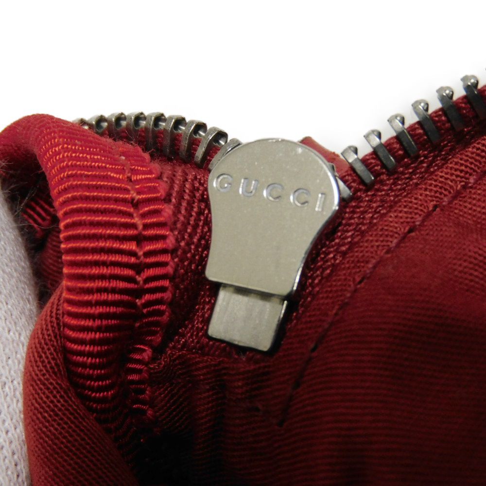 Gucci Sling Bag 502095 Fabbd 6479 Cotton Canvas X Calf Leather Red Gg Web Cotton Unused Chilled