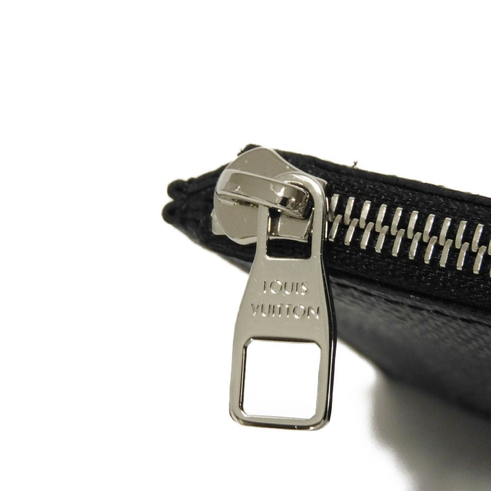 Louis Vuitton Coin Case N61235 Damier Graphite Canvas Noir Logo Black Checkered Key Ring Unused