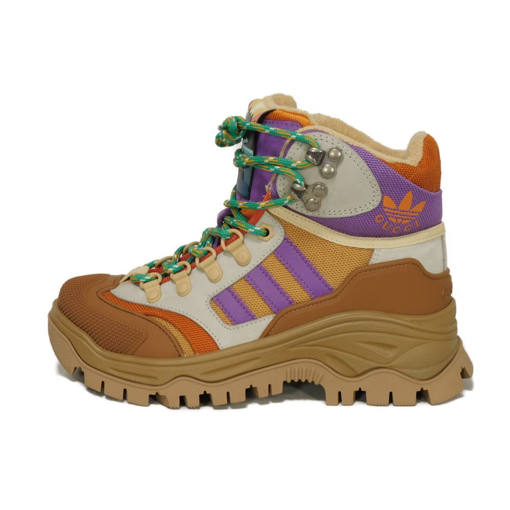Gucci Boots 721394 Faaw 59762 Fabric Multicolor Trefoil Logo Adidas Trekking Shoes 34