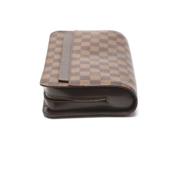 Louis Vuitton Business Bag N51993 Damier Canvas Brown Clutch Bag Damier Ebene Saint Louis Mens