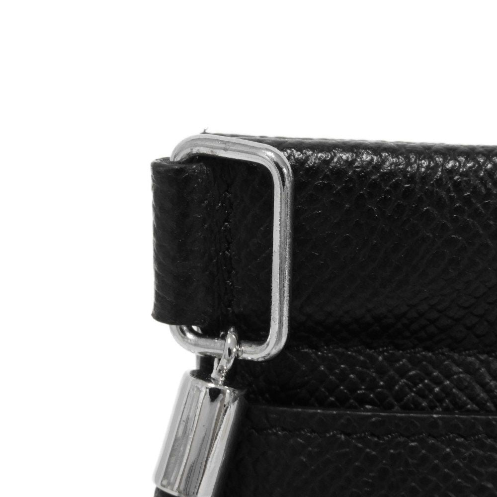 Martin Margiela Shoulder Bag Sa1Vz0002 Grainy Calf Leather Black 4Stitch Smartphone Pouch