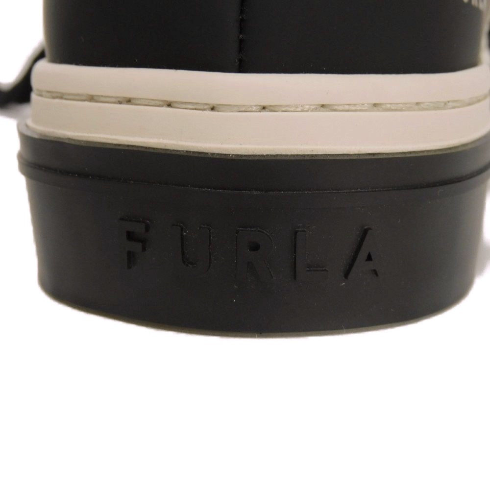 Furla Sneakers Yf42Fjo Smooth Calf Leather (Rubberized) Black Joy Lace-Up