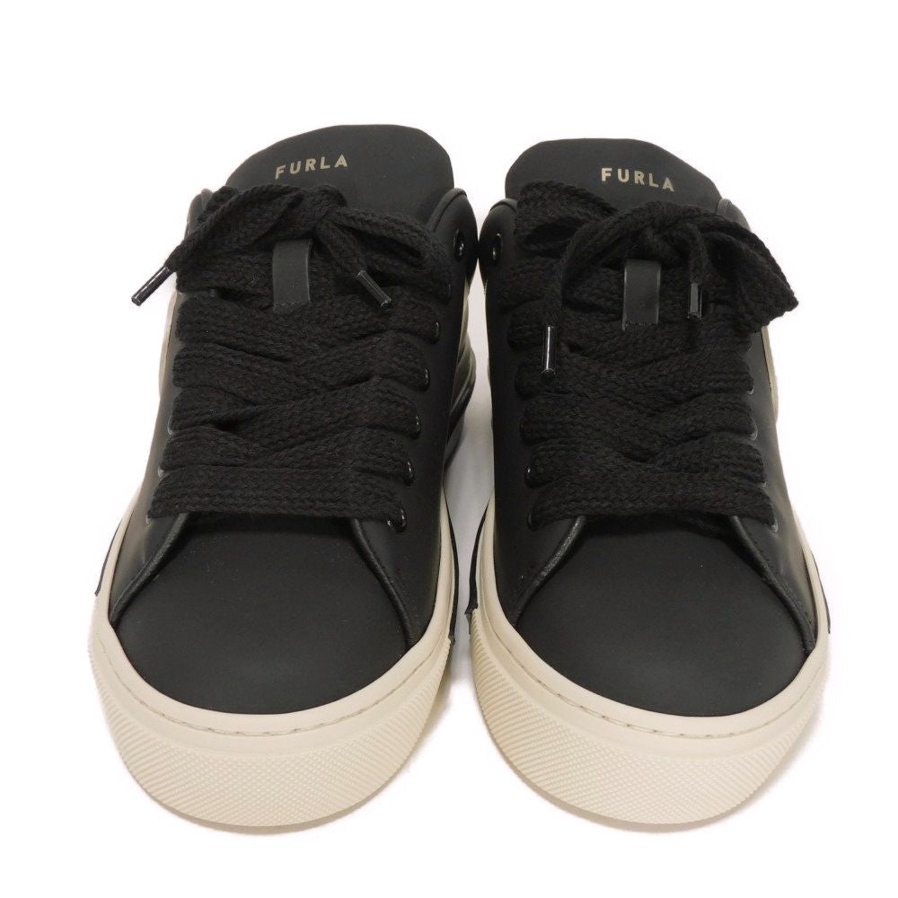 Furla Sneakers Yf42Fjo Smooth Calf Leather (Rubberized) Black Joy Lace-Up
