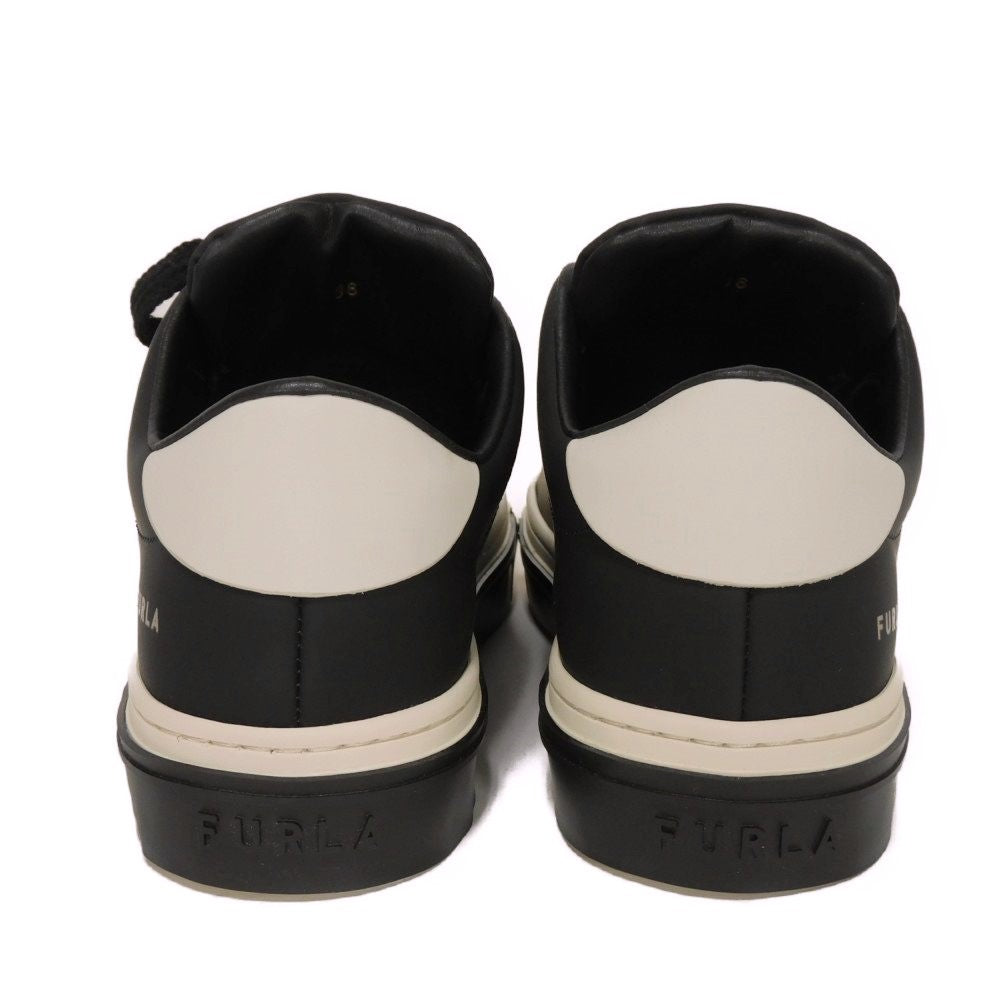 Furla Sneakers Yf42Fjo Smooth Calf Leather (Rubberized) Black Joy Lace-Up