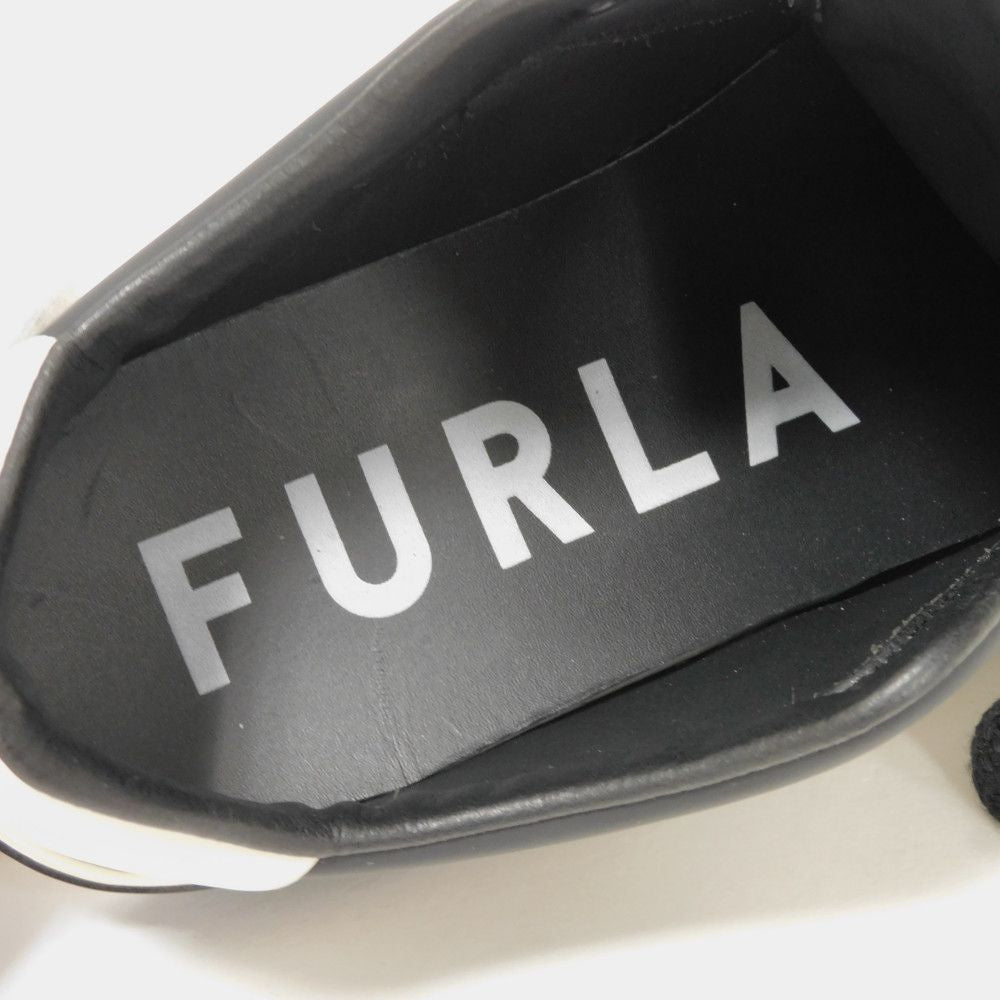 Furla Sneakers Yf42Fjo Smooth Calf Leather (Rubberized) Black Joy Lace-Up