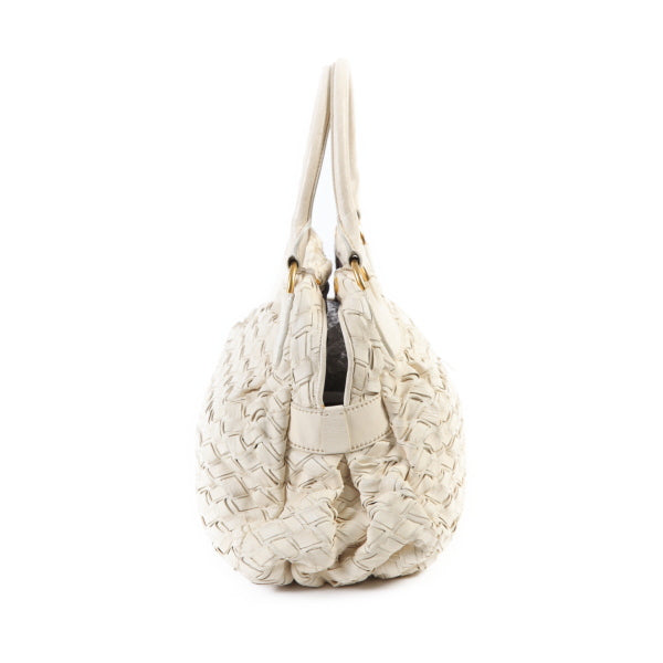 Miumiu Handbag Others White Miumiu Mew Mew Sacca 2 Manici Women