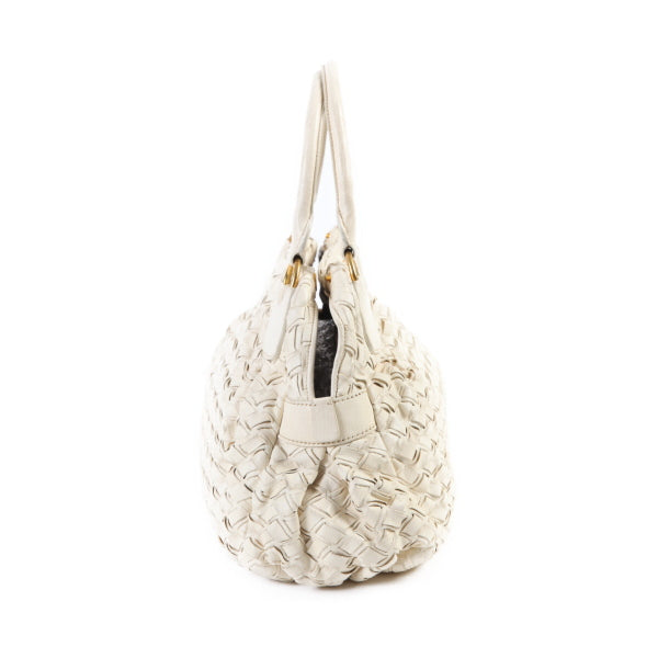 Miumiu Handbag Others White Miumiu Mew Mew Sacca 2 Manici Women