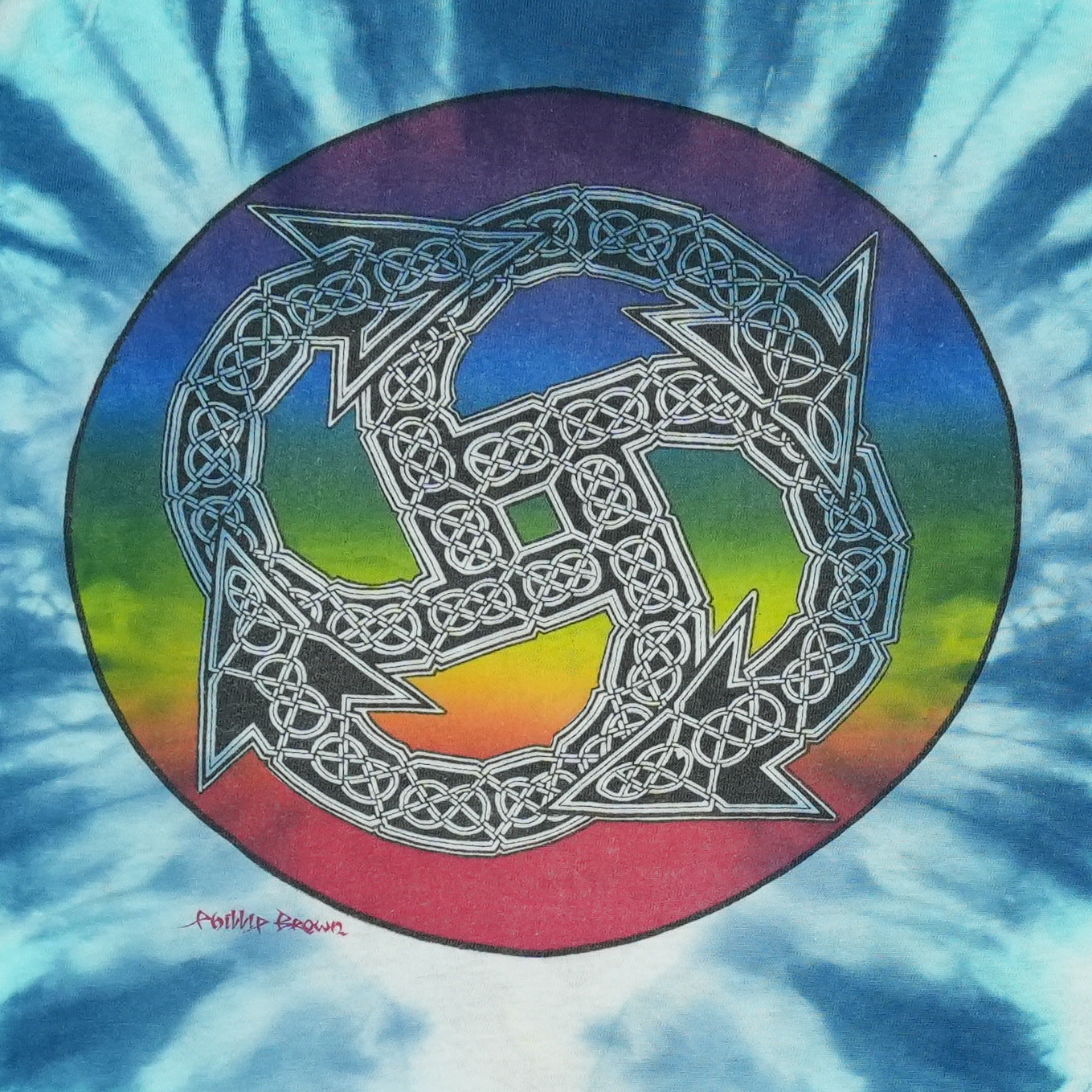 1980S Phillip Brown Tie Dye Shirt