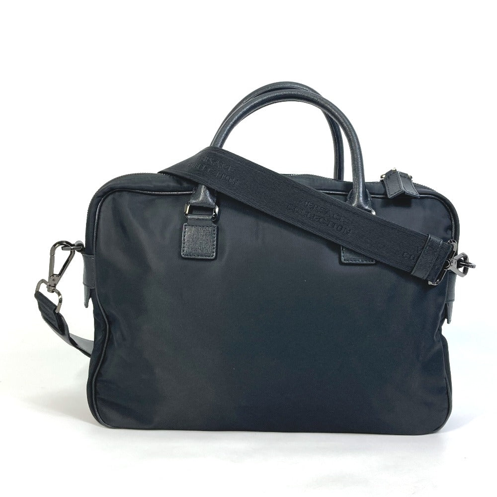Versace Business Bag Nylon Black Logo Shoulder Bag Handbag Mens
