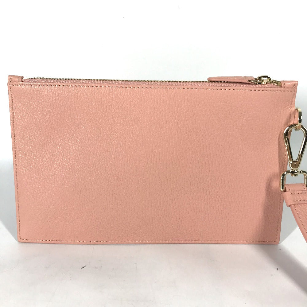 Versace Clutch Bag Leather Pink Bag Pouch Medusa Women