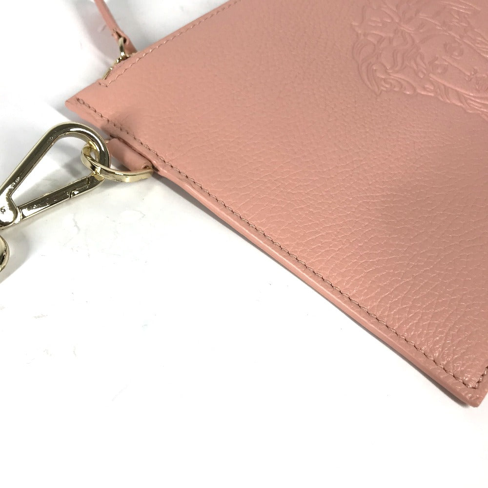 Versace Clutch Bag Leather Pink Bag Pouch Medusa Women