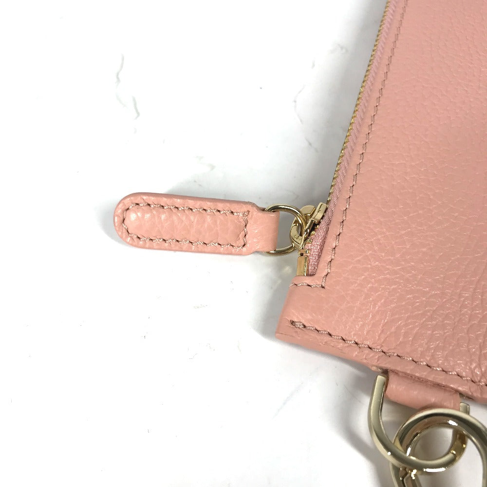 Versace Clutch Bag Leather Pink Bag Pouch Medusa Women