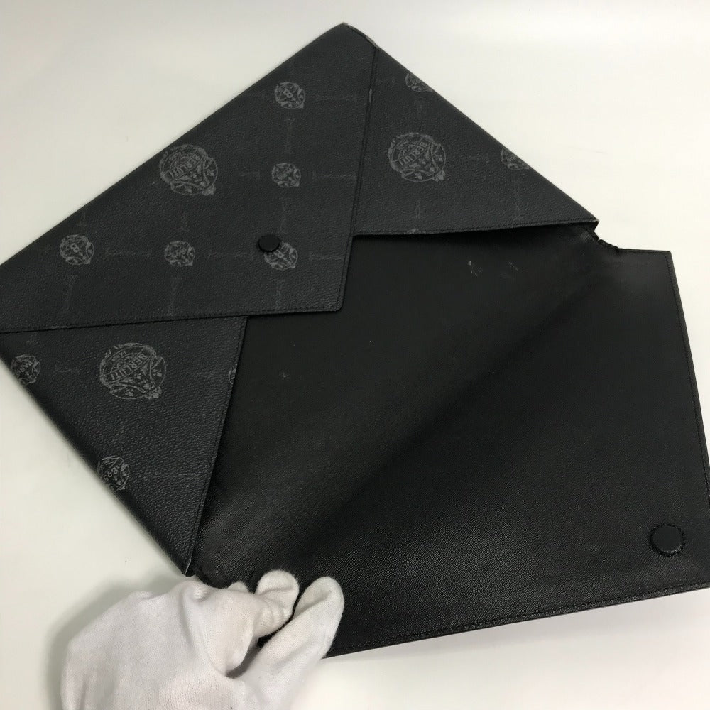 Berluti Clutch Bag Leather Black Logo Mens