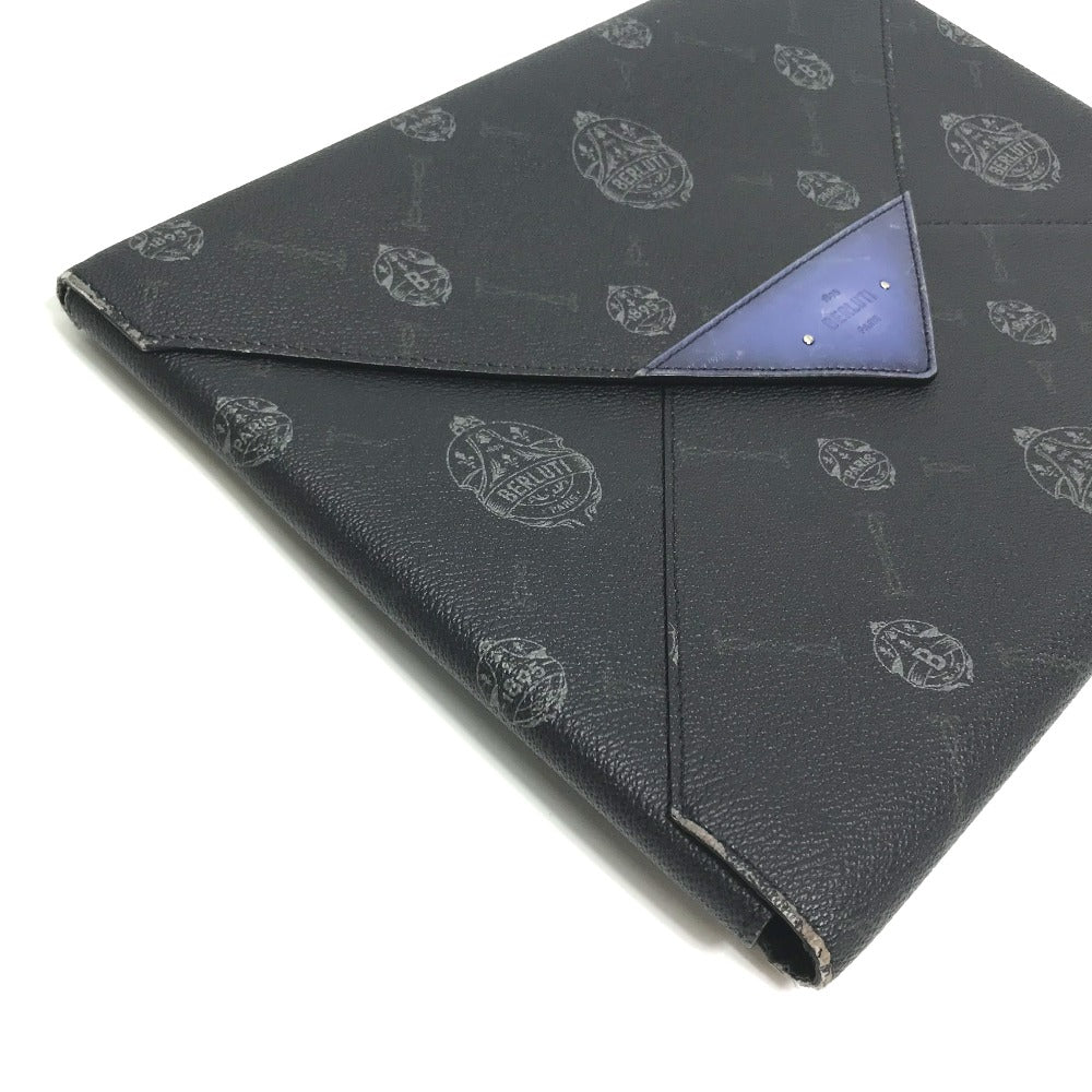 Berluti Clutch Bag Leather Black Logo Mens