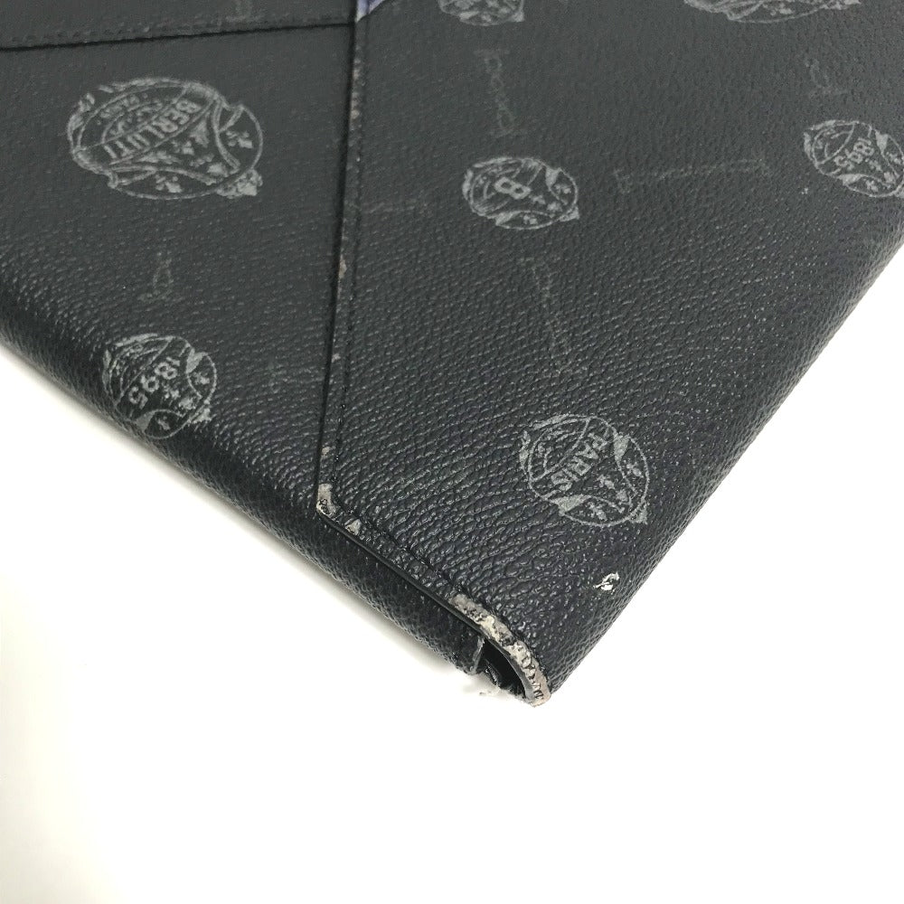 Berluti Clutch Bag Leather Black Logo Mens