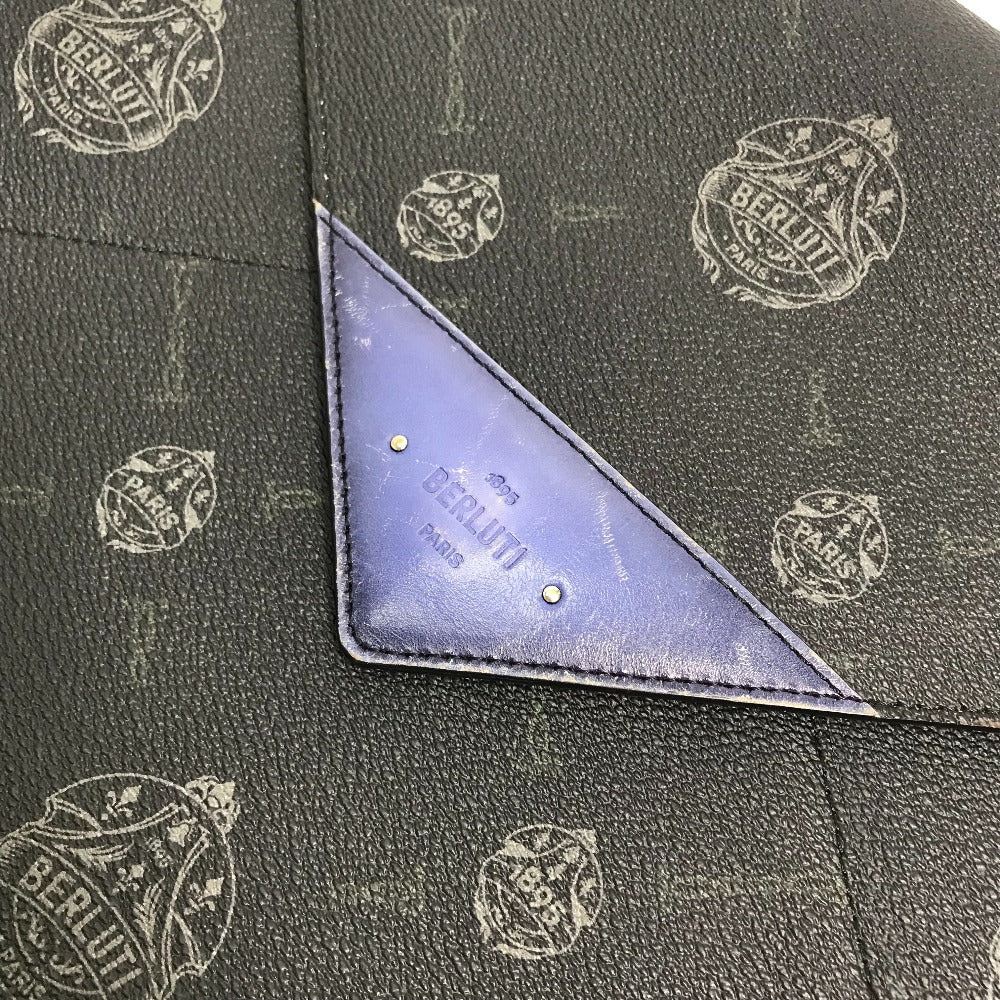 Berluti Clutch Bag Leather Black Logo Mens