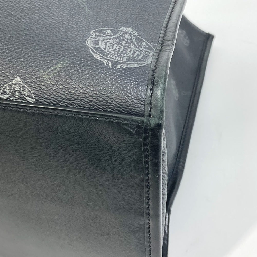 Berluti Tote Bag Canvas / Leather Black Ulysse Small Mens