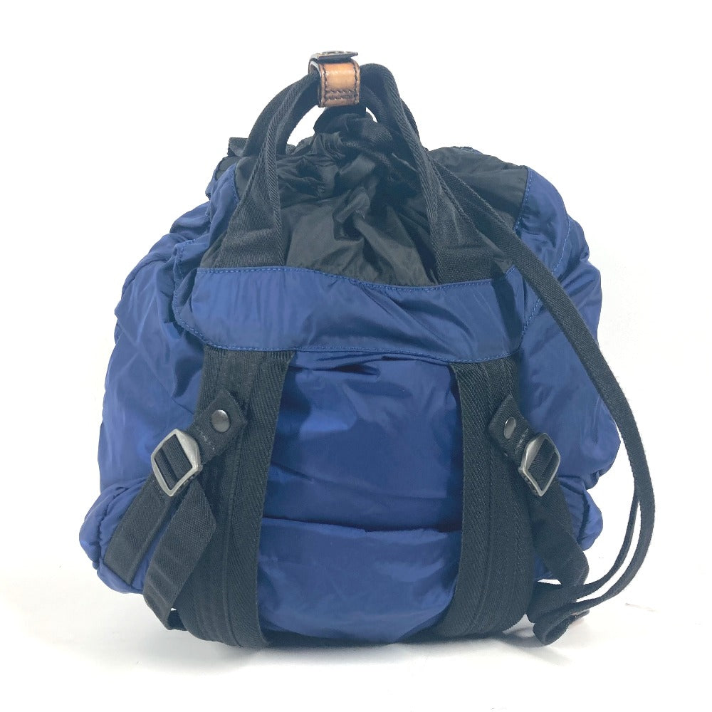 Berluti Backpack Leather / Nylon Blue Logo Mens