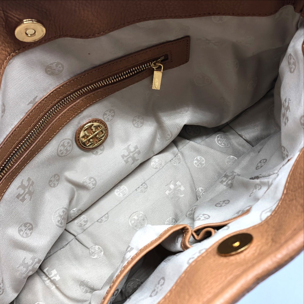 Tory Burch Tote Bag Leather Camel Brown Amanda Handbag