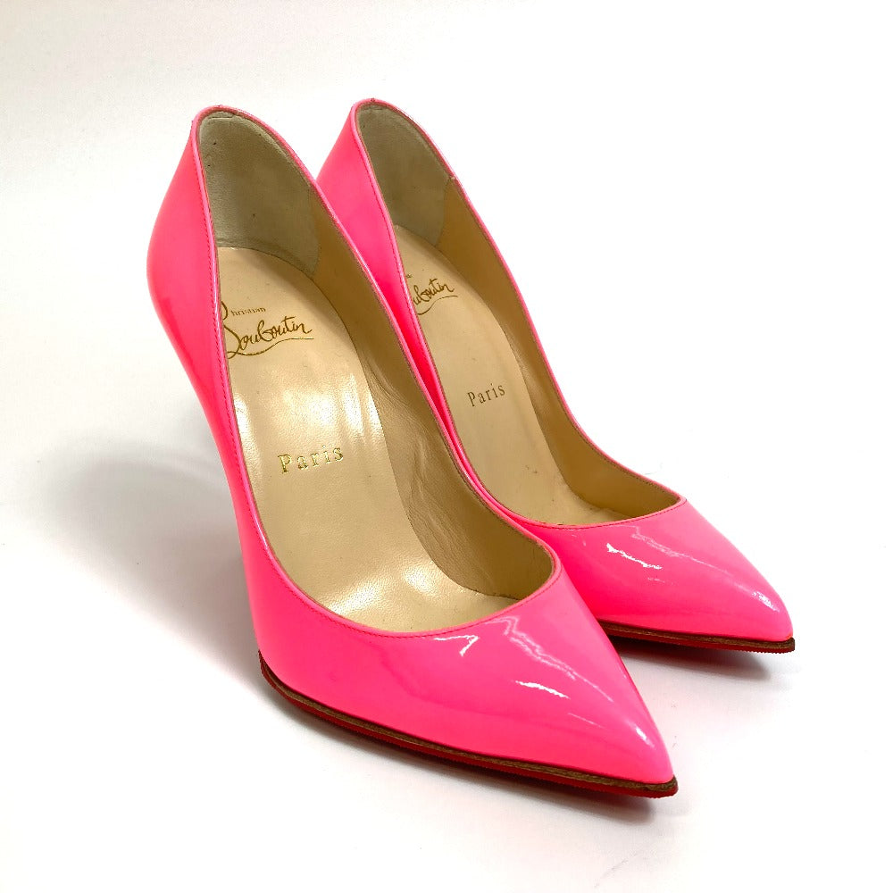 Christian Louboutin Pumps 3140495 Patent Leather Fluorescent Pink Pigalle Follies Women 36