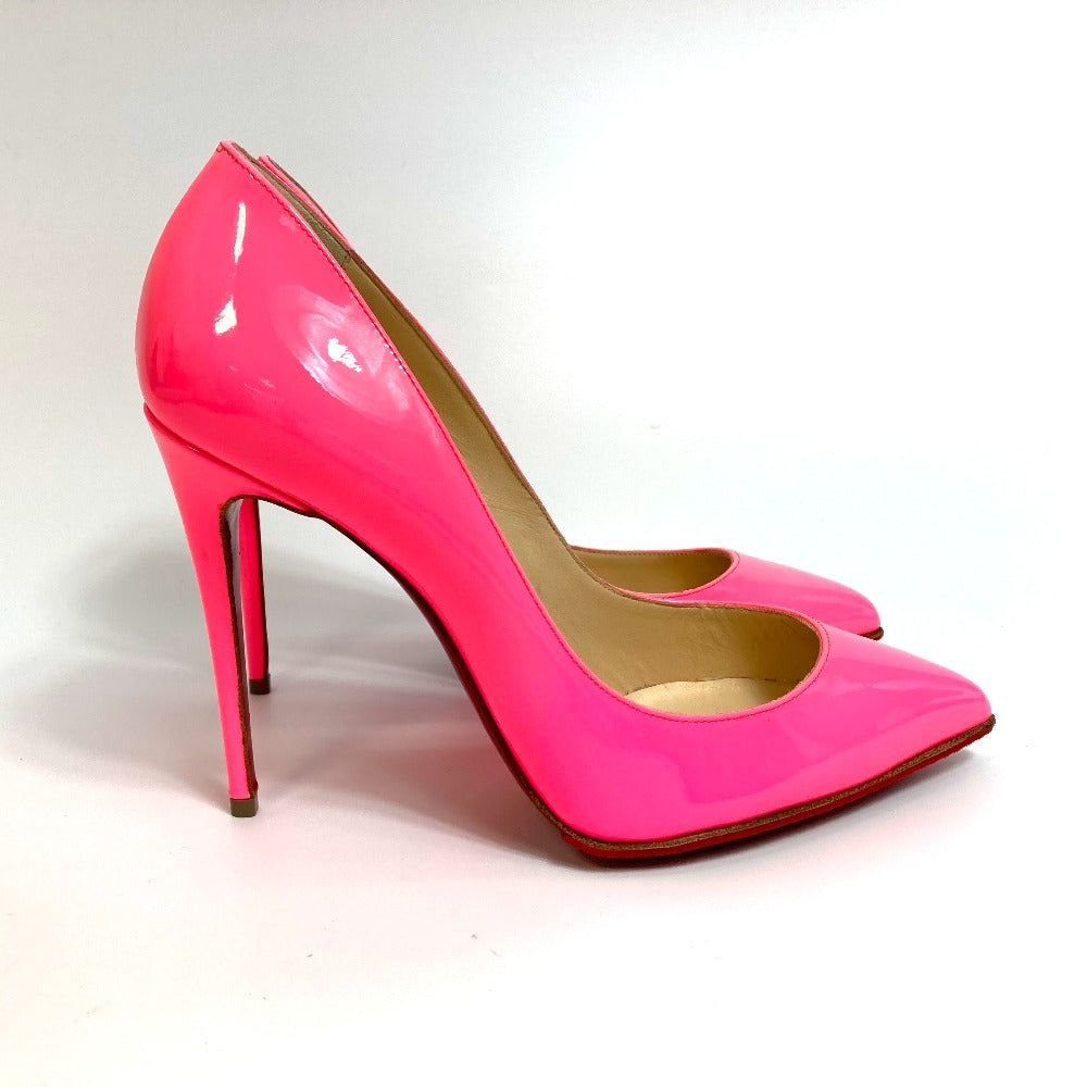 Christian Louboutin Pumps 3140495 Patent Leather Fluorescent Pink Pigalle Follies Women 36