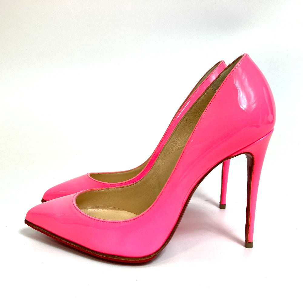 Christian Louboutin Pumps 3140495 Patent Leather Fluorescent Pink Pigalle Follies Women 36