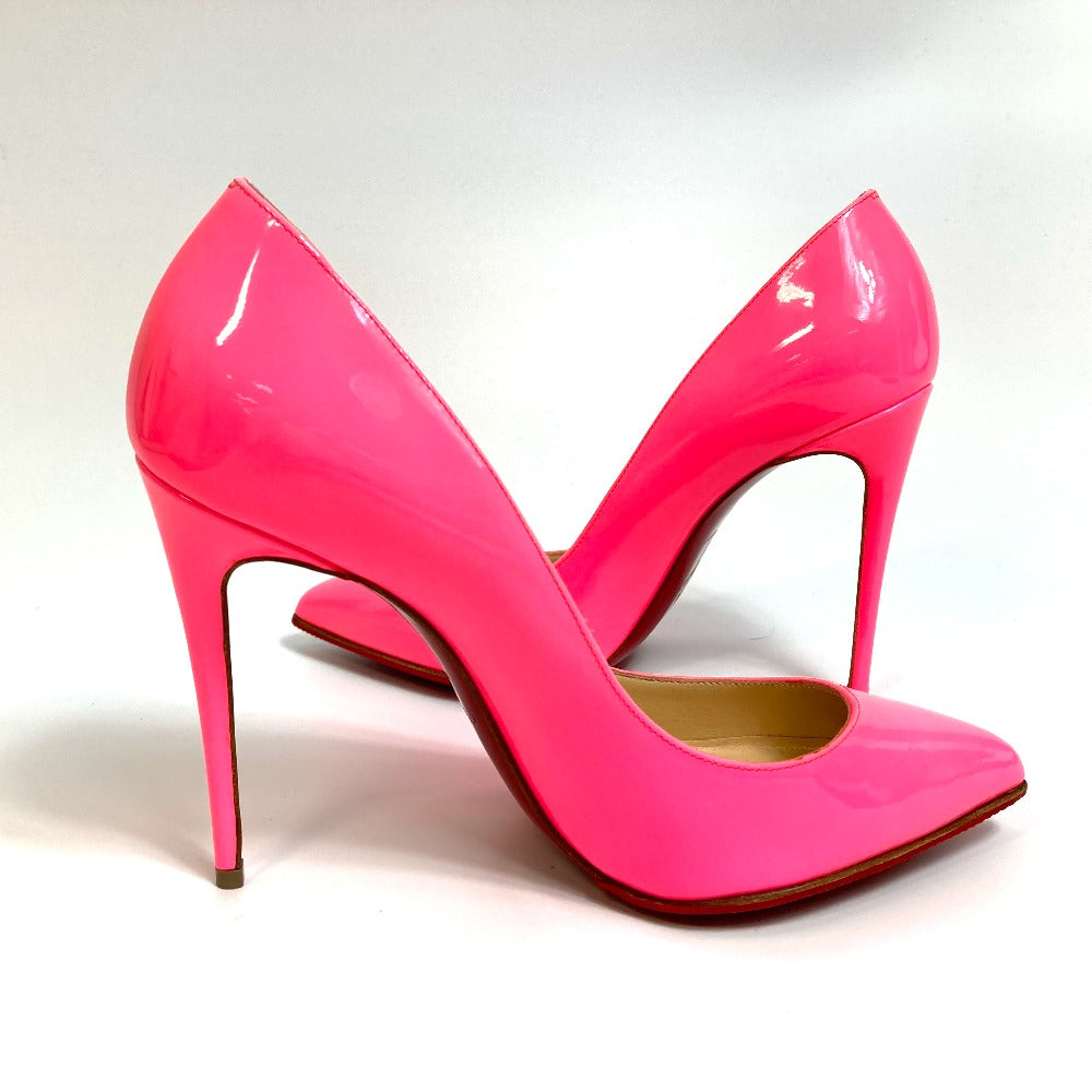 Christian Louboutin Pumps 3140495 Patent Leather Fluorescent Pink Pigalle Follies Women 36