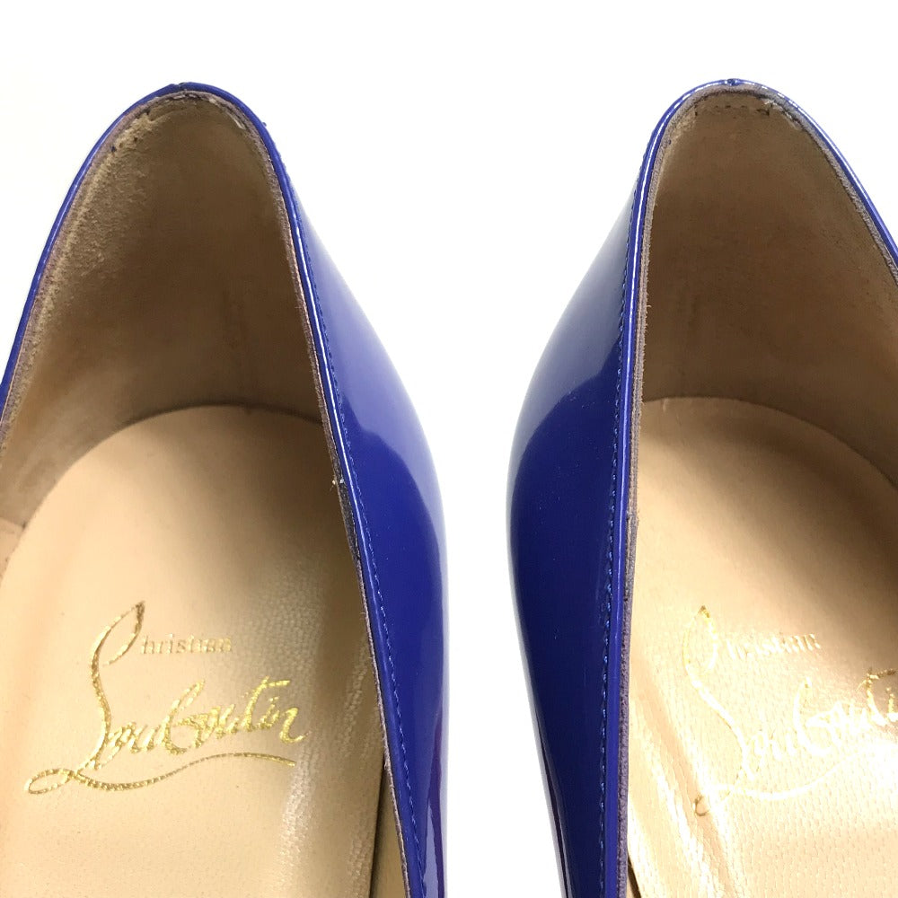 Christian Louboutin Pumps 1110971 Patent Leather Blue X Red X Yellow Tricolor Women 36