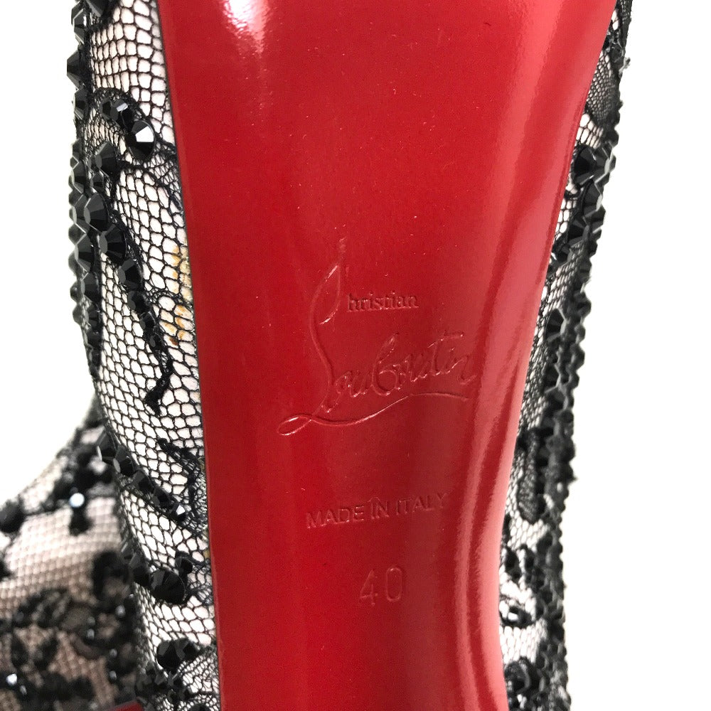 Christian Louboutin Pumps Sequins, Satin Black Race Women 40