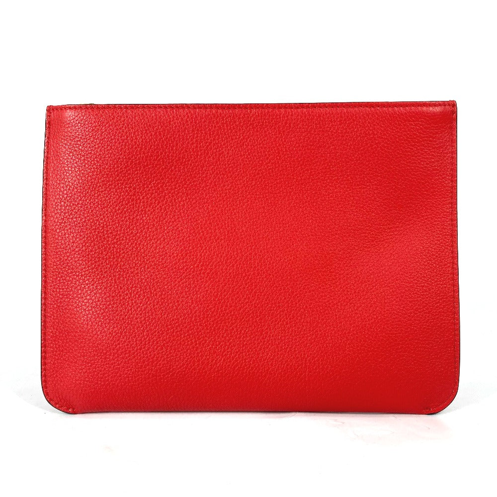 Christian Louboutin Clutch Bag 1185073 Leather Black Heart Charm With Logo Women