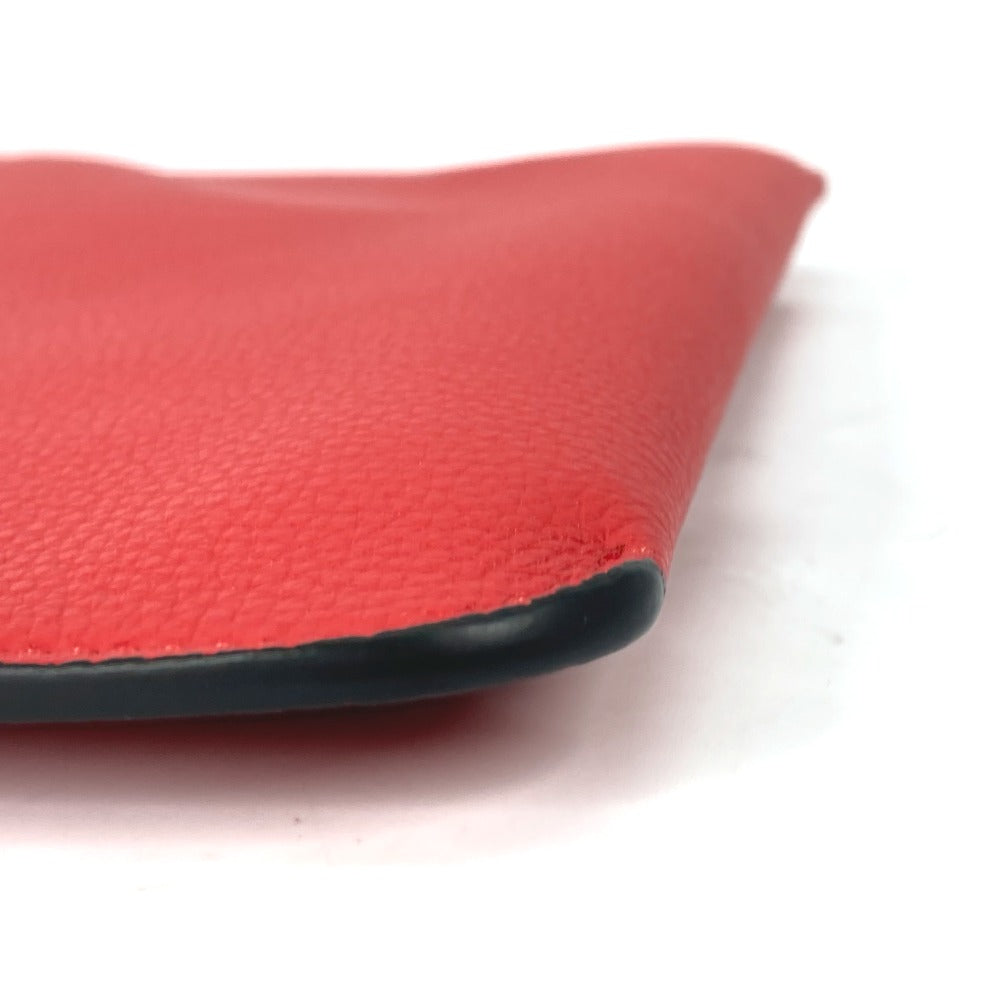 Christian Louboutin Clutch Bag 1185073 Leather Black Heart Charm With Logo Women
