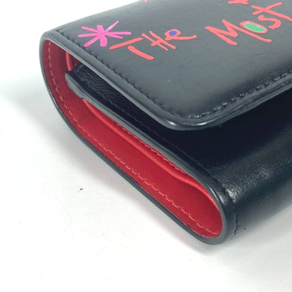 Christian Louboutin Trifold Wallet 1205105 Leather Black Rubigaga
