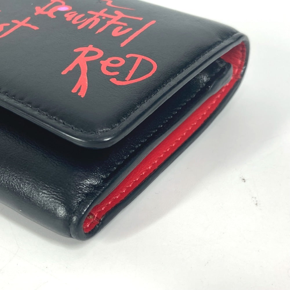 Christian Louboutin Trifold Wallet 1205105 Leather Black Rubigaga