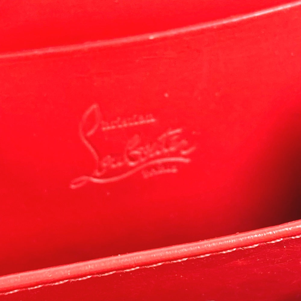 Christian Louboutin Coin Case Leather Beige Wallet Coin Pocket Craft Logo Women